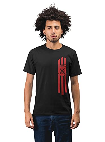 Arsenal 3 Stripes Men's 100% Cotton Round Neck T-Shirt