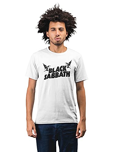 Black Sabbath 'Flying Gods' Men's 100% Cotton Round Neck T-Shirt