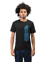 Barcelona 3 Stripes Men's 100% Cotton Round Neck T-Shirt