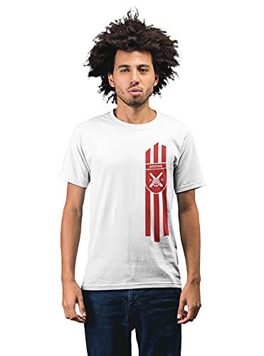 Arsenal 3 Stripes Men's 100% Cotton Round Neck T-Shirt