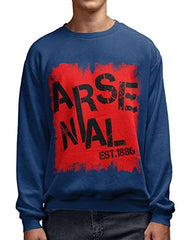 Arsenal Football Club Grunge Men's 100% Cotton Sweatshirt & Pullover