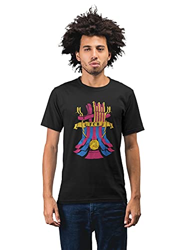 Barcelona Pattern Logo Men's 100% Cotton Round Neck T-Shirt