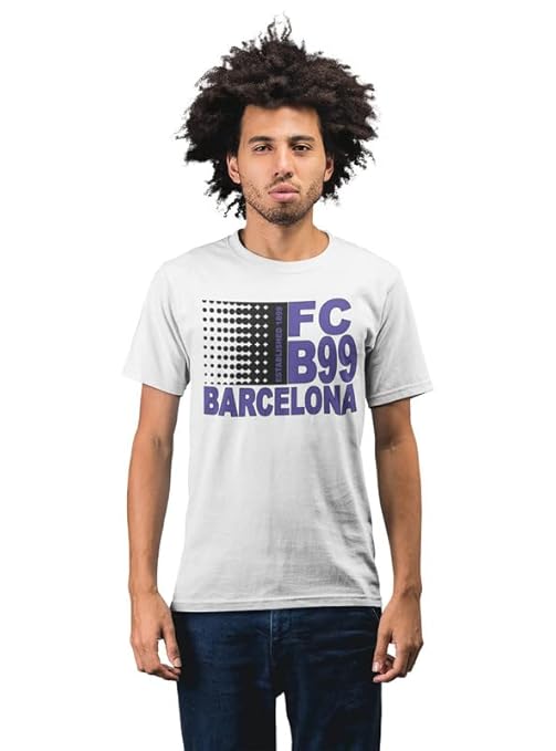 Barcelona Dots Men's 100% Cotton Round Neck T-Shirt