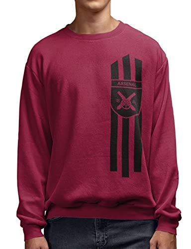 Arsenal Football Club 3 Stripes Men's 100% Cotton Sweatshirt & Pullover