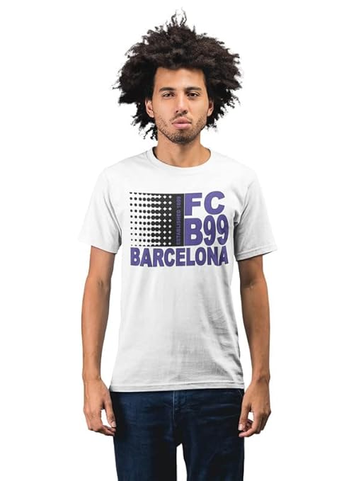 Barcelona Dots Men's 100% Cotton Round Neck T-Shirt