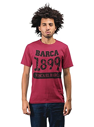 Barcelona 'Barca' Basic Men's 100% Cotton Round Neck T-Shirt