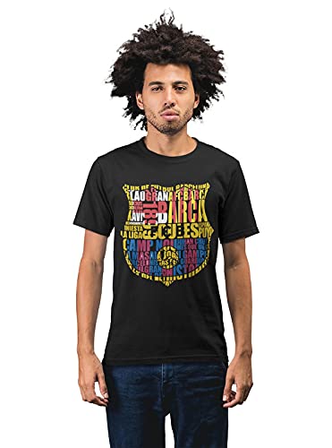 Barcelona Logo Typography Men's 100% Cotton Round Neck T-Shirt