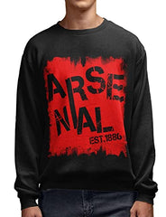 Arsenal Football Club Grunge Men's 100% Cotton Sweatshirt & Pullover