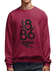 Arsenal Football Club 1886 Cannon Men's 100% Cotton Sweatshirt & Pullover