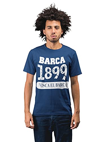 Barcelona 'Barca' Basic Men's 100% Cotton Round Neck T-Shirt