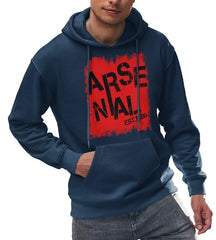 Arsenal Football Club Grunge Men's 100% Cotton Hoodie