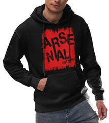 Arsenal Football Club Grunge Men's 100% Cotton Hoodie