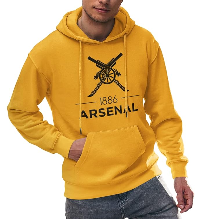 Arsenal Football Club Reverse Cannon Men's 100% Cotton Hoodie