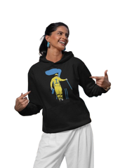 Dhoni Cartoon Warm Unisex Cotton Hoodies for Casual Winter wear.