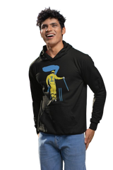 Dhoni Cartoon Warm Unisex Cotton Hoodies for Casual Winter wear.