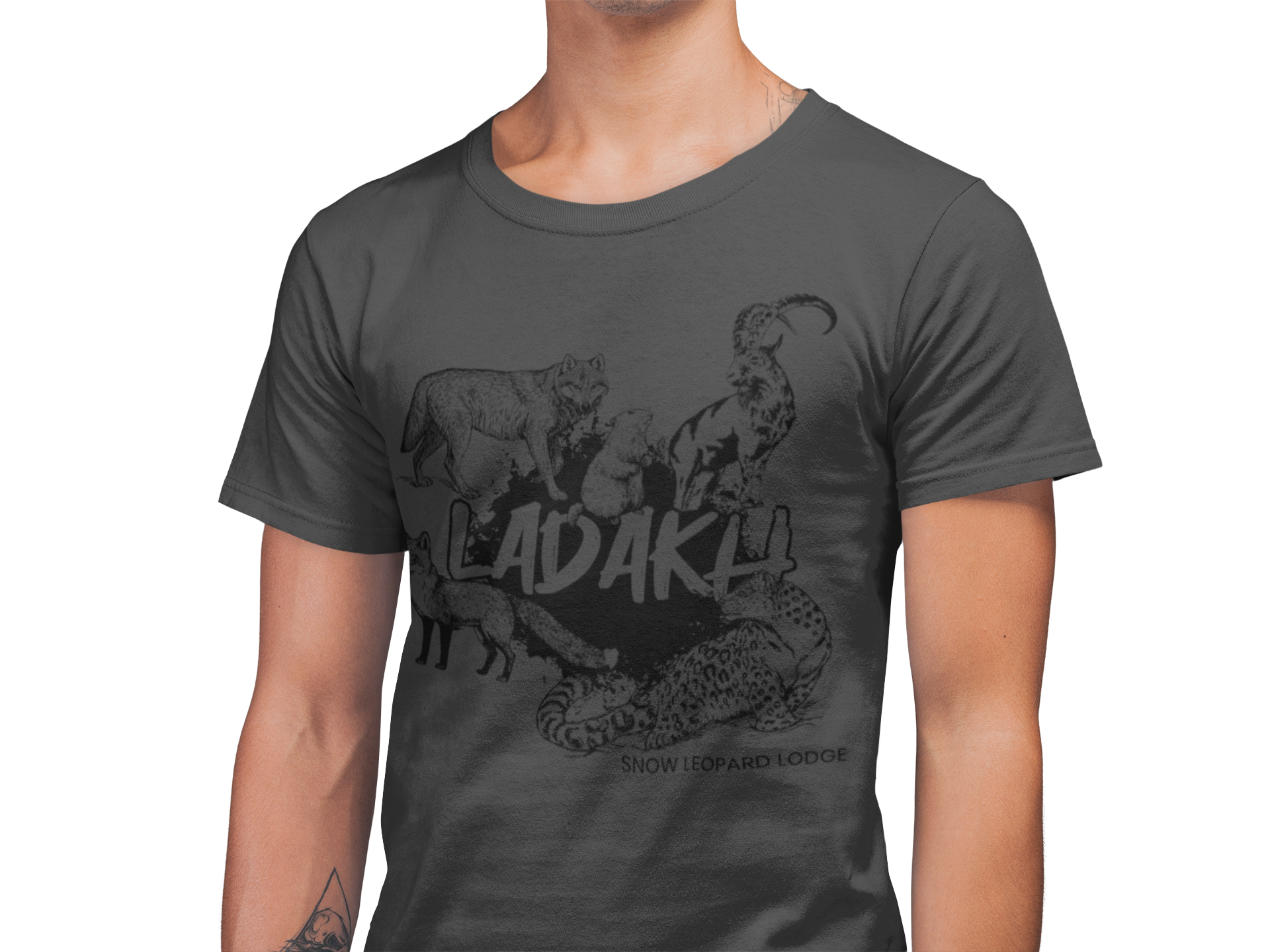 Ladakh Collage Men's 100% Cotton Round Neck T-Shirt.